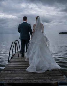 Bryllup stemning badebro